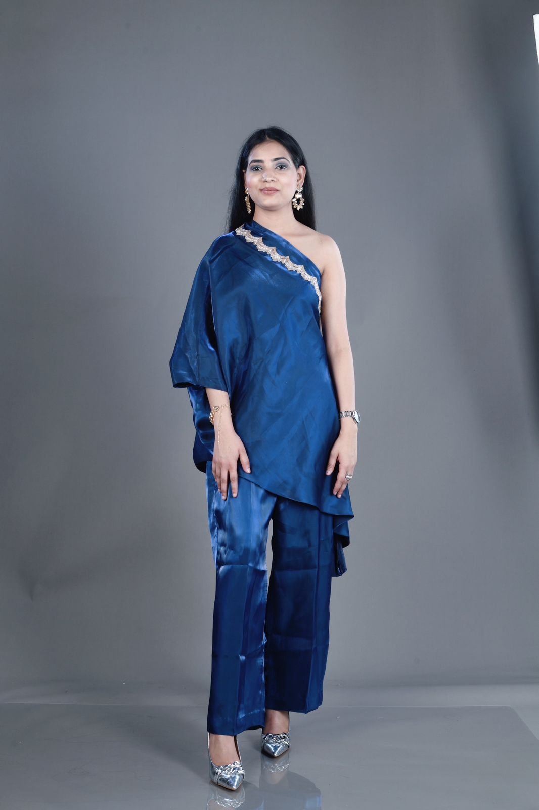 Asymmetrical Electric Blue  Cord Set