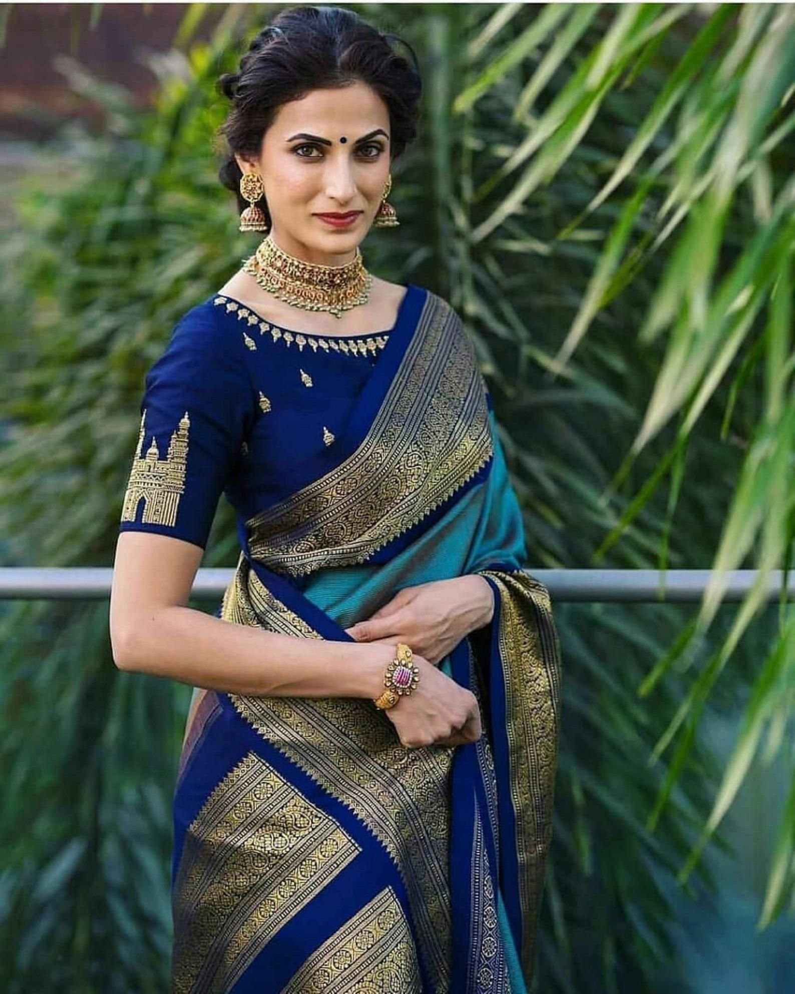 Blue Saree